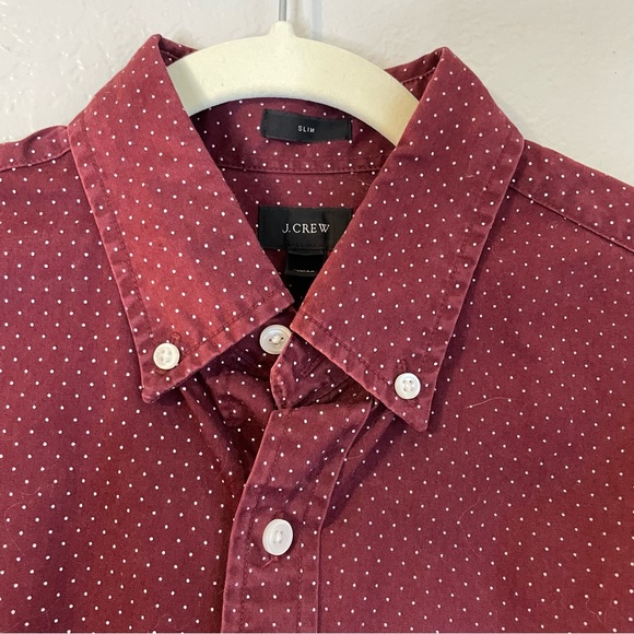 J Crew Maroon Burgundy Slim Fit Button Down Shirt - S - Picture 3 of 10